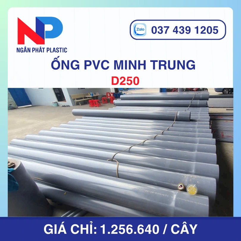 Ống Nhựa UPVC D220 Minh Trung Bơm Cát